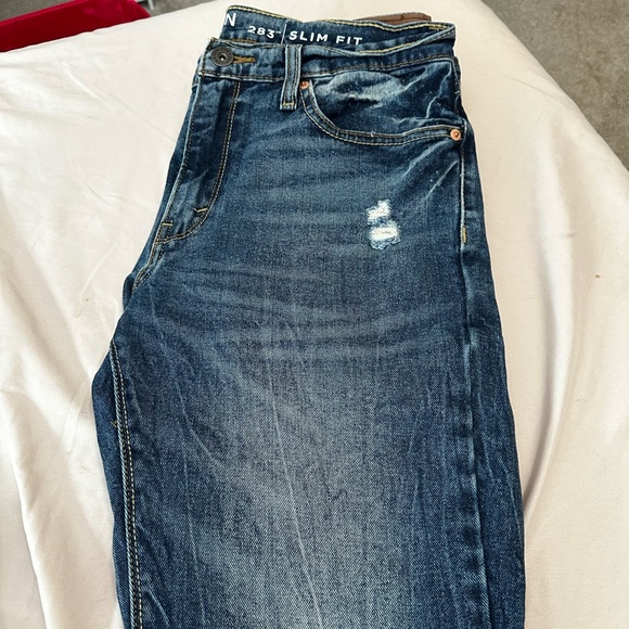 Men's Slim Fit Blue Jeans - Picture 1 of 2